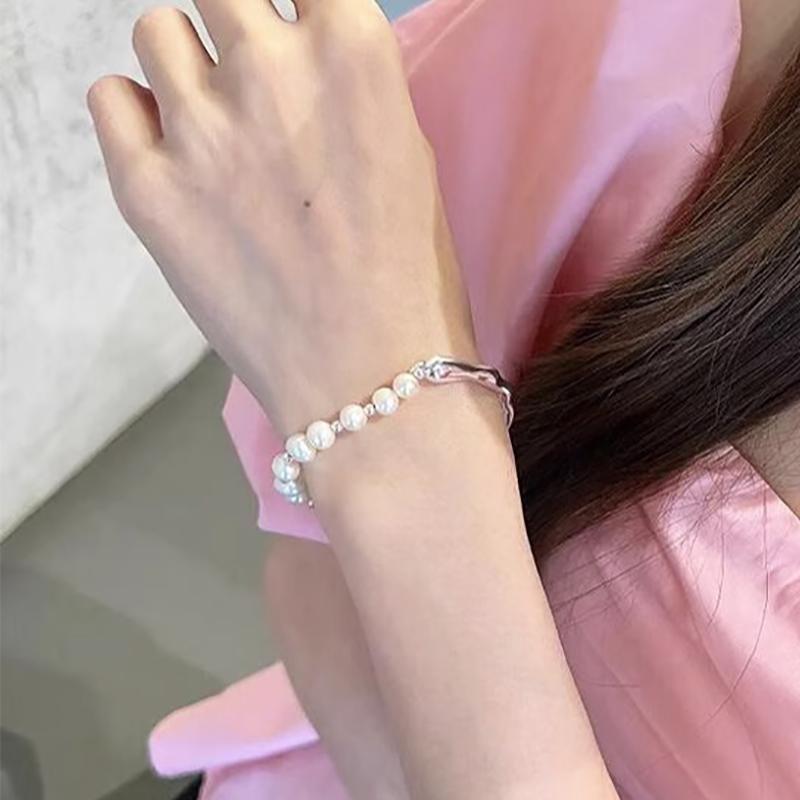 foxanry Браслет из бисера с жемчугом для женщин и девочек, креативный минималистичный индивидуальный свадебный браслет для невесты, ювелирные аксессуары, подарки
