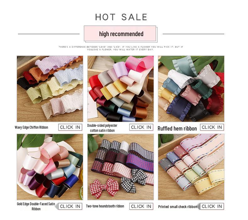 Korean Polka Dot Flocked Ribbon Bow for Children's Hair and Clothing Accessories