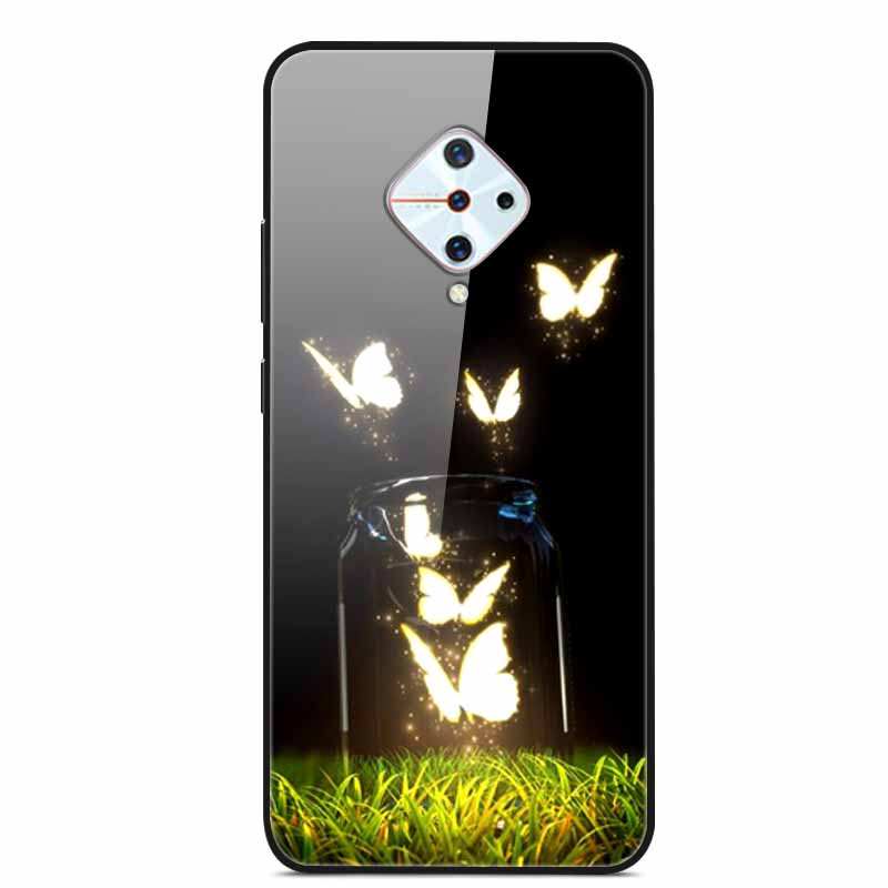 Tempered Glass Case For Vivo V17 Case Russia Glass Back Cover Soft Bumper For Vivo V17 Phone Cases V 17 Funda Y9s S1 Pro Coque