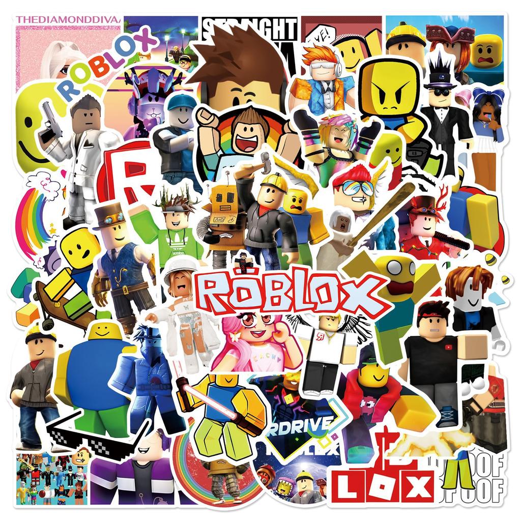 Roblox Graffiti Stickers 50pcs Unique Waterproof Vinyl Decals For Skateboard Helmet Water Bottle Laptop Luggage Kids Teens Fans