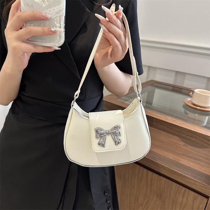 Niche Popular Underarm Bag for Women In Spring New Trend Korean Style Fashionable Bow Decorative One-shoulder Crossbody Bag