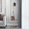 Iron Floor Coat Rack with Marble Accent - Elegant Bedroom Furniture, Storage for Clothes, Caps & Accessories, Metal Shelf