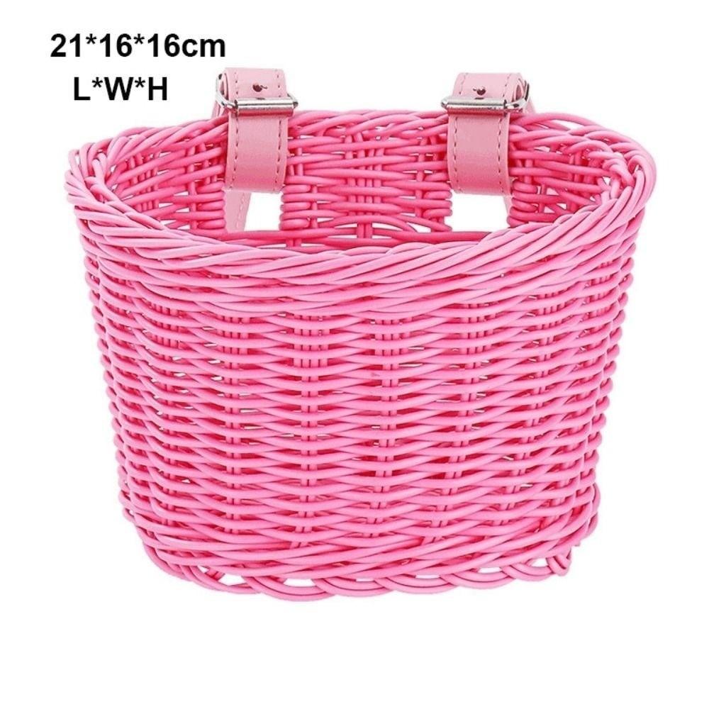 Rattan Wicker Rattan Wicker Bicycle Storage Bag Retro Woven Bicycle Basket Bicycle Accessories