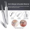 DUcare 9 Pcs Acne Blackhead Remover Comedone Extractor Acne Removal Kits with Metal Case For Forehead, Nose, Face Skin Care Tool