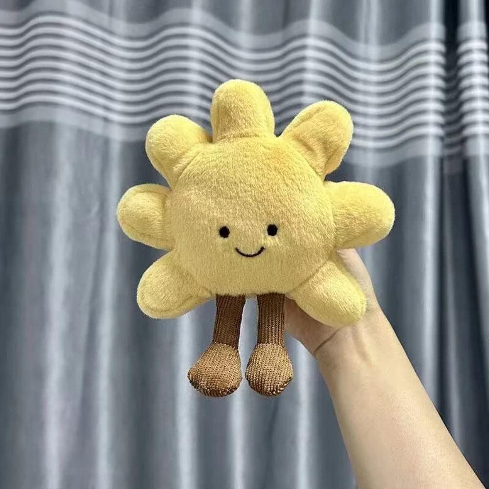 Высококачественная 13 см желтая плюшевая подвеска в виде солнца, мягкая милая плюшевая игрушка для девочек, декоративная сумка для спальни, брелок для ключей от машины, подарки на день рождения