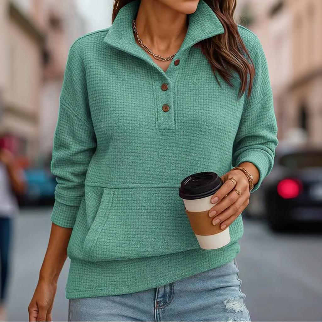 Women's Fashion Casual Solid-color Long-sleeved Sweatshirt