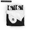 Пододеяльник Yin Yang King Queen Vintage Tai Chi Quilt Cover Комплект постельного белья с гаданиями Oriental Culture Polyester Sheer
