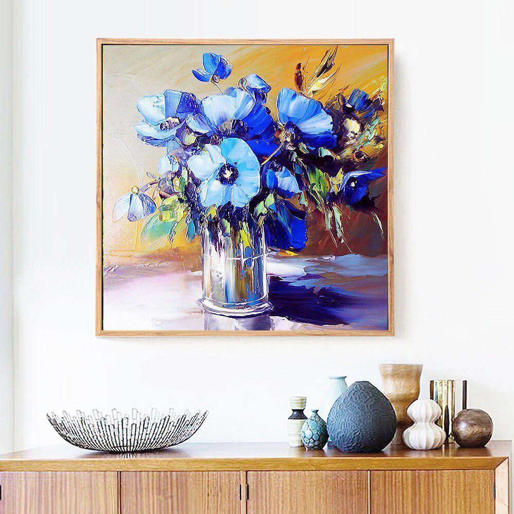 Алмазная картина, полная круглая картина с растением, стразы, Алмазная мозаика, цветы