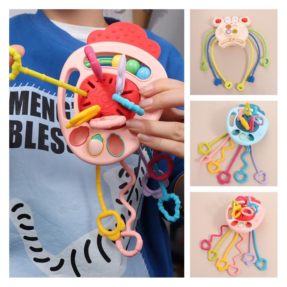 Carrot Baby Pull String Toy Develops Cognitive Crab Montessori Sensory Toys Gifts