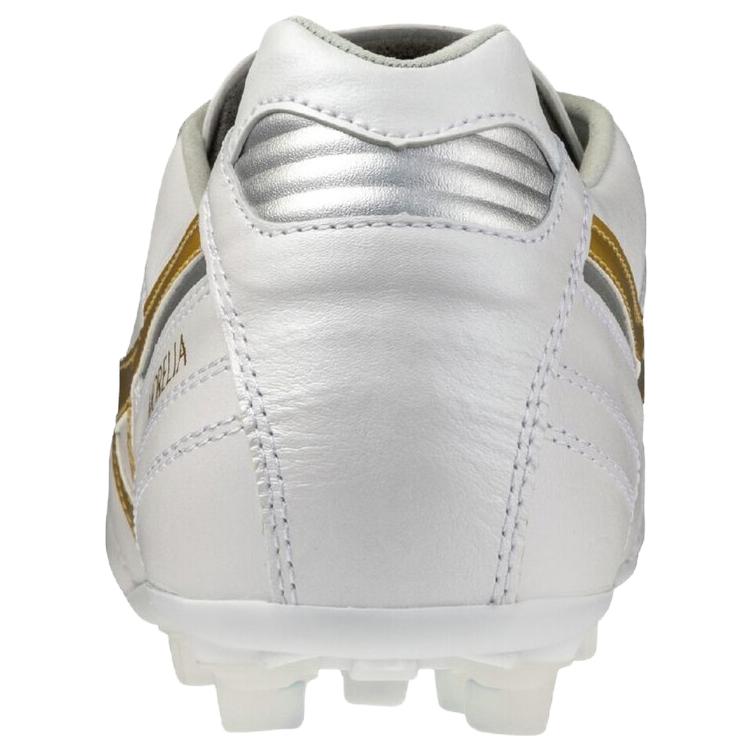 Mizuno MORELIA 2 Износостойкие и легкие Футбольные бутсы Унисекс Белый Золотой P1GA260350