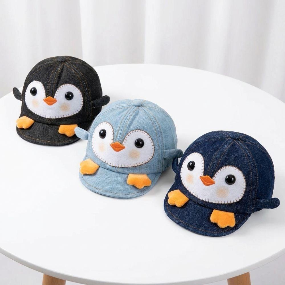 Adjustable Penguin Newborn Baseball Cap Denim Baby Sun Hat Children's Cowboy Hat For 6-20 Months