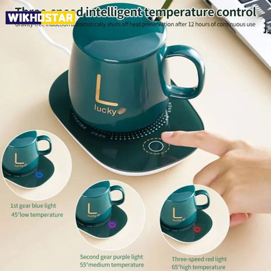Smart Thermostatic Coaster Suitable for Home and Office Suitable for Hot Coffee Tea Milk Water Portable and Waterproof