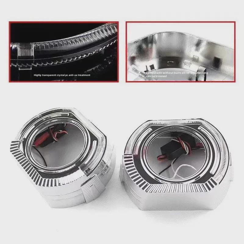 Спортивная версия 2,5/3 дюйма с двумя линзами LED Angel Eye Cover для автомобильных фар