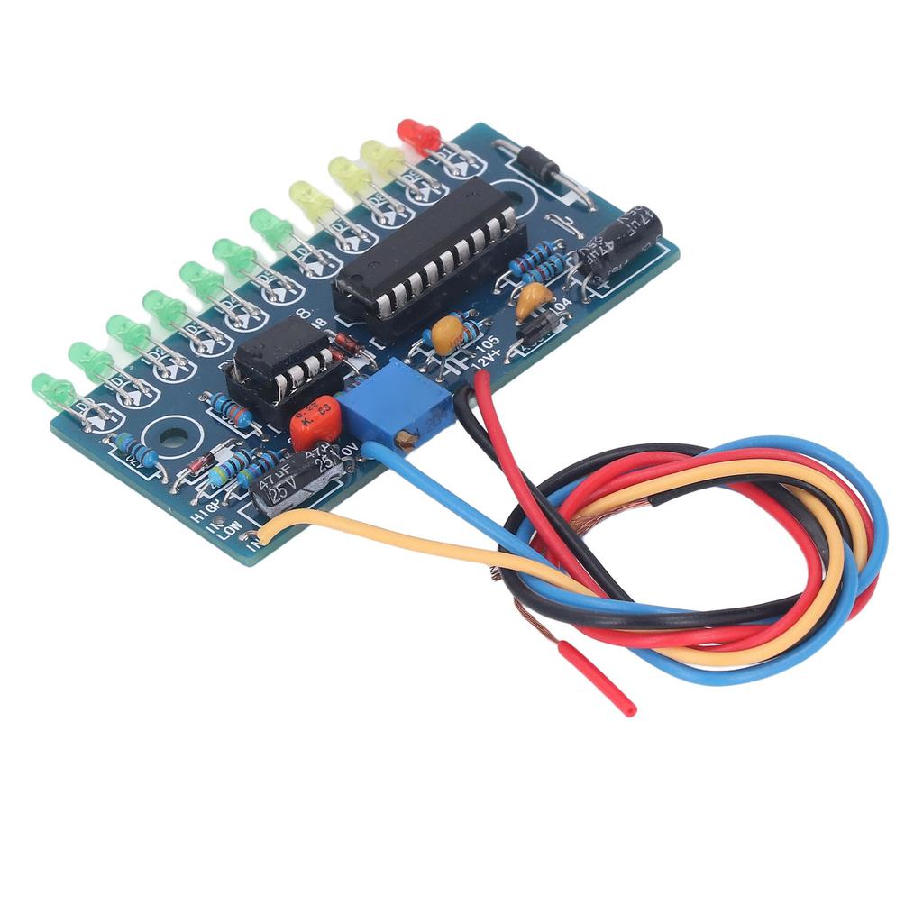 Светодиодный модуль индикатора уровня звука 10 сегментов 11 шт. 3 мм светодиодов Плата индикатора уровня звука для VU-метра Предусилитель