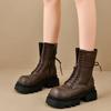 Женские мотоциклетные ботинки на платформе и до середины голени, дизайнерские зимние туфли на толстом каблуке, новые модные тенденции, женские ботинки для ходьбы