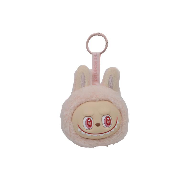 Милая плюшевая кукла с головой Лабубу из винила, сумка-брелок, кулон, рюкзак для пары, подвесные украшения, украшения для дома, детские игрушки, подарки на день рождения