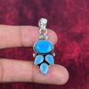 Blue Chalcedony 925 Solid Sterling Silver Pendant, Handmade Gemstone Pendant Jewelry, Gifts For Wife Brand New Pendant