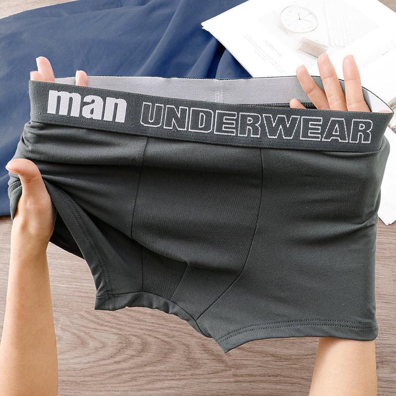Men's Boxer Pure Cotton Inner Crotch Antibacterial Comfortable Breathable Mid-waist Underwear