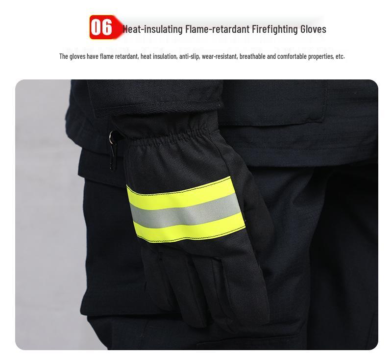 Firefighter Uniform Set: 14 Models, 6-Piece Fire-Resistant, Heat-Insulating Combat and Protective Clothing, 17 Styles, Standing Suits.
