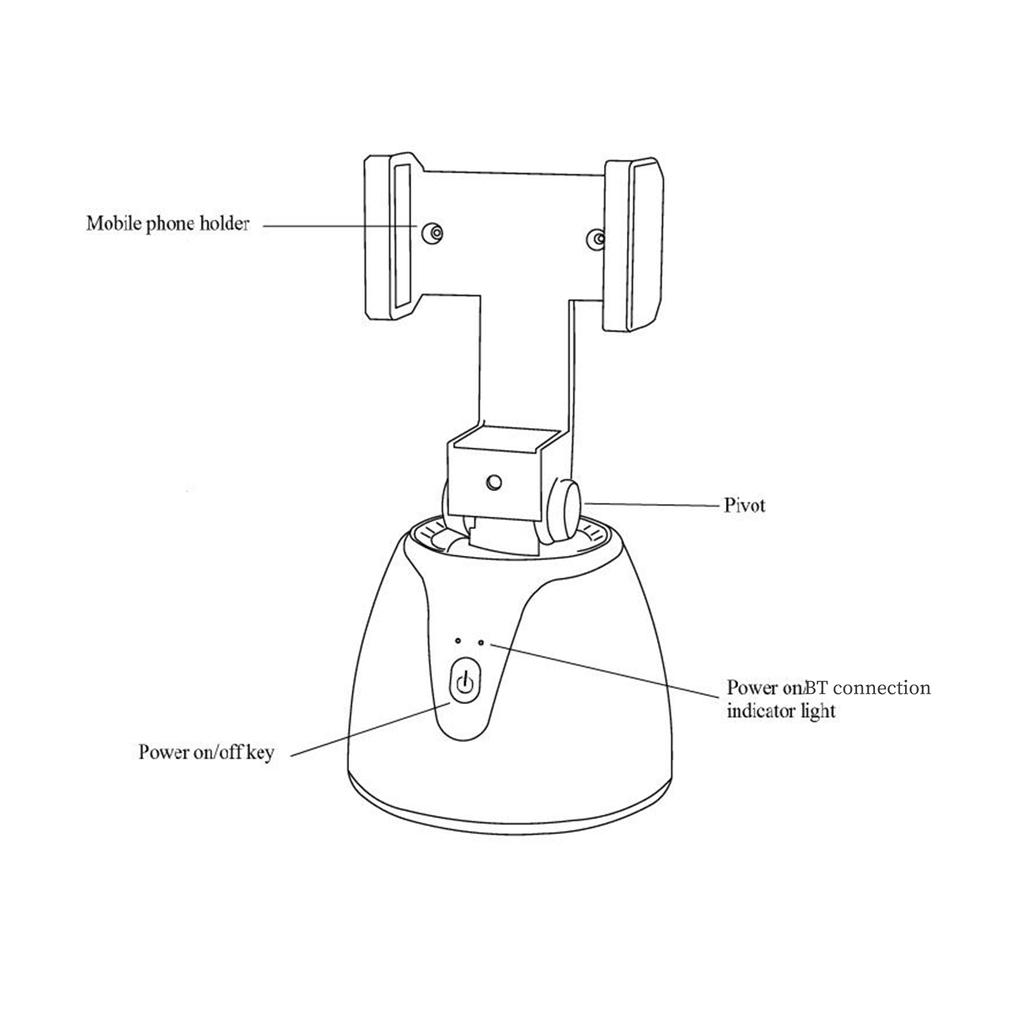 360 Degrees  Object Tracking Holder Selfie Stick 360 Degrees  Rotation Auto Face Object Tracking Release Your Hands