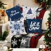 Merry Christmas Decorative Pillowcase Living Room Sofa Cushion Cover Suitable for Home Room Pillow Cover for Friends Gifts