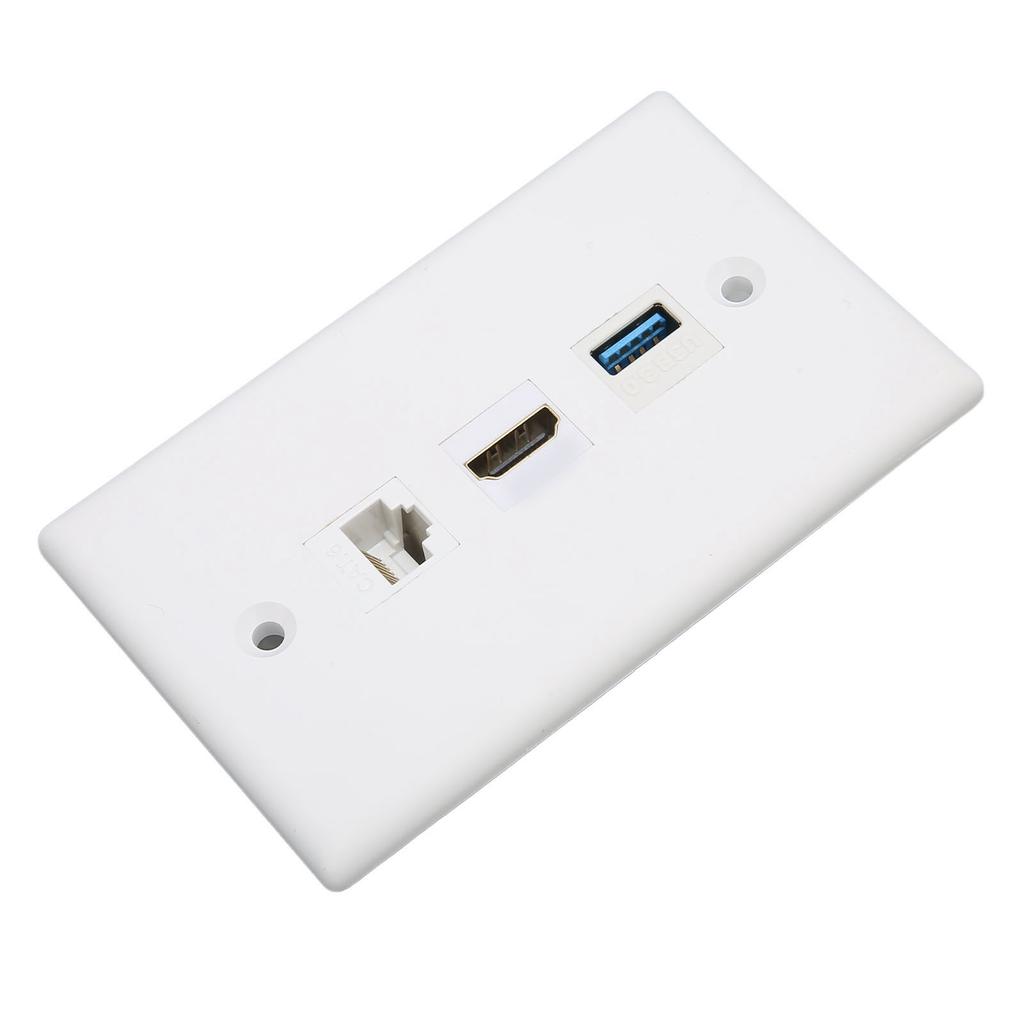 Настенная панель HD Multimedia Interface без пайки CAT6 USB3.0 HD Multimedia Interface 3 порта Настенная розетка