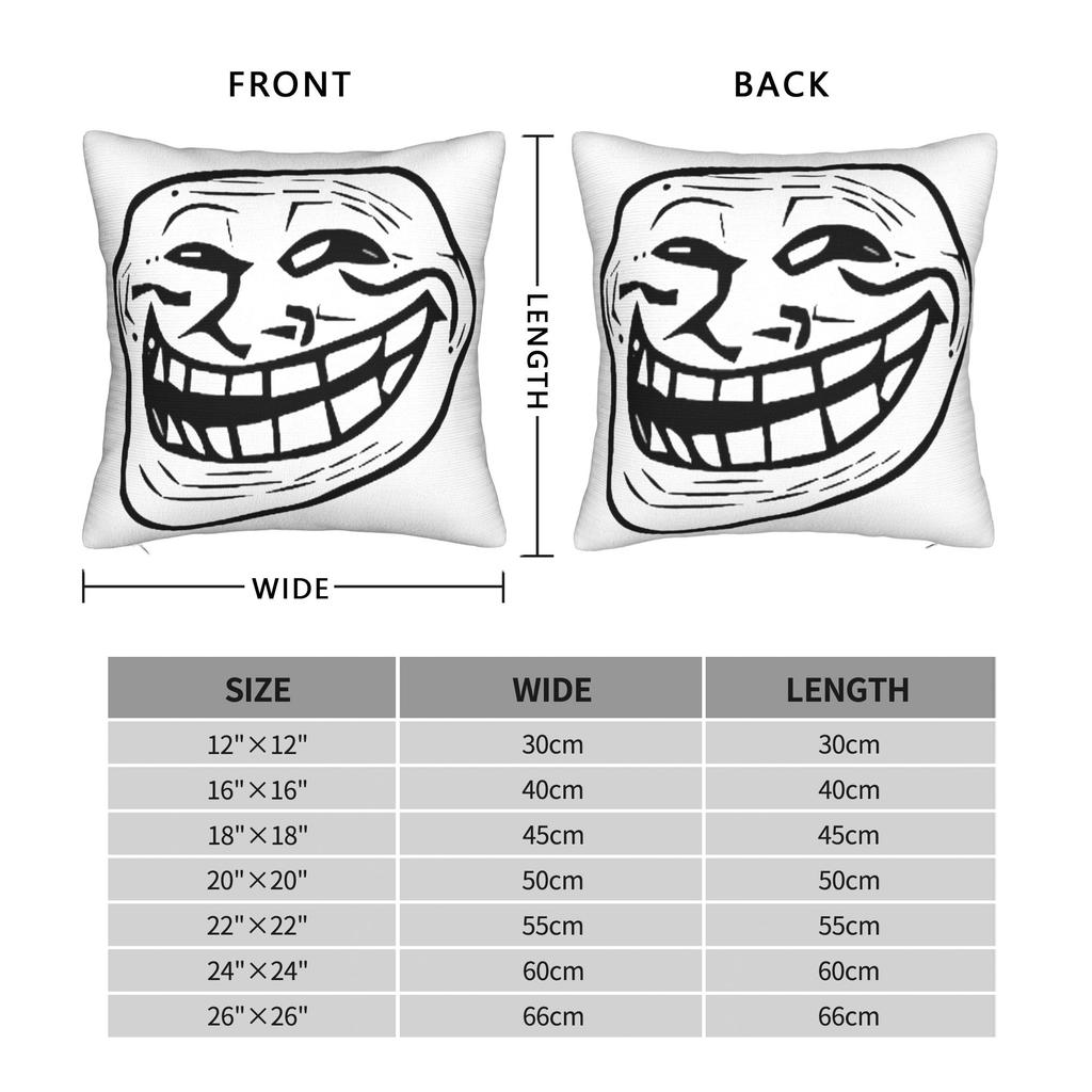 Мем Trollface Rage Comic Смешная шутка про тролля Интернет Наволочка Подушка Чехол для подушки Милый смешной чехол для подушки для гостиной дивана