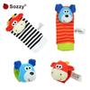 Sozzy Giraffe Dog Cute Animal Soft Baby Socks Toys Wrist Rattles Infant Toy Manufacturers  Rattle Socks for Babies