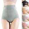 Women Panties High Waist Tummy Control Slimming Butt Lift Solid Color Soft Breathable Elastic Anti-septic Plus Size Lady Underpants Briefs Underwear
