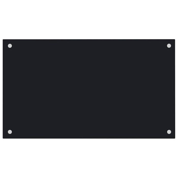 Kitchen Backsplashes 2 Pcs Black 70x50 Cm Tempered Glass