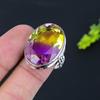 Двухцветный турмалин драгоценный камень серебро 925 пробы подарок ювелирное изделие кольцо размер 7.5