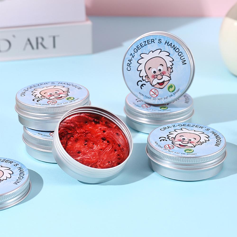 Продажа кристально чистого стекла (1 коробка) Лучший Умный Стрессовый Пластилин 'Crazy Stress Putty' в Банке, Сенсорная и Прыгучая Игрушка, Подарки для Детей