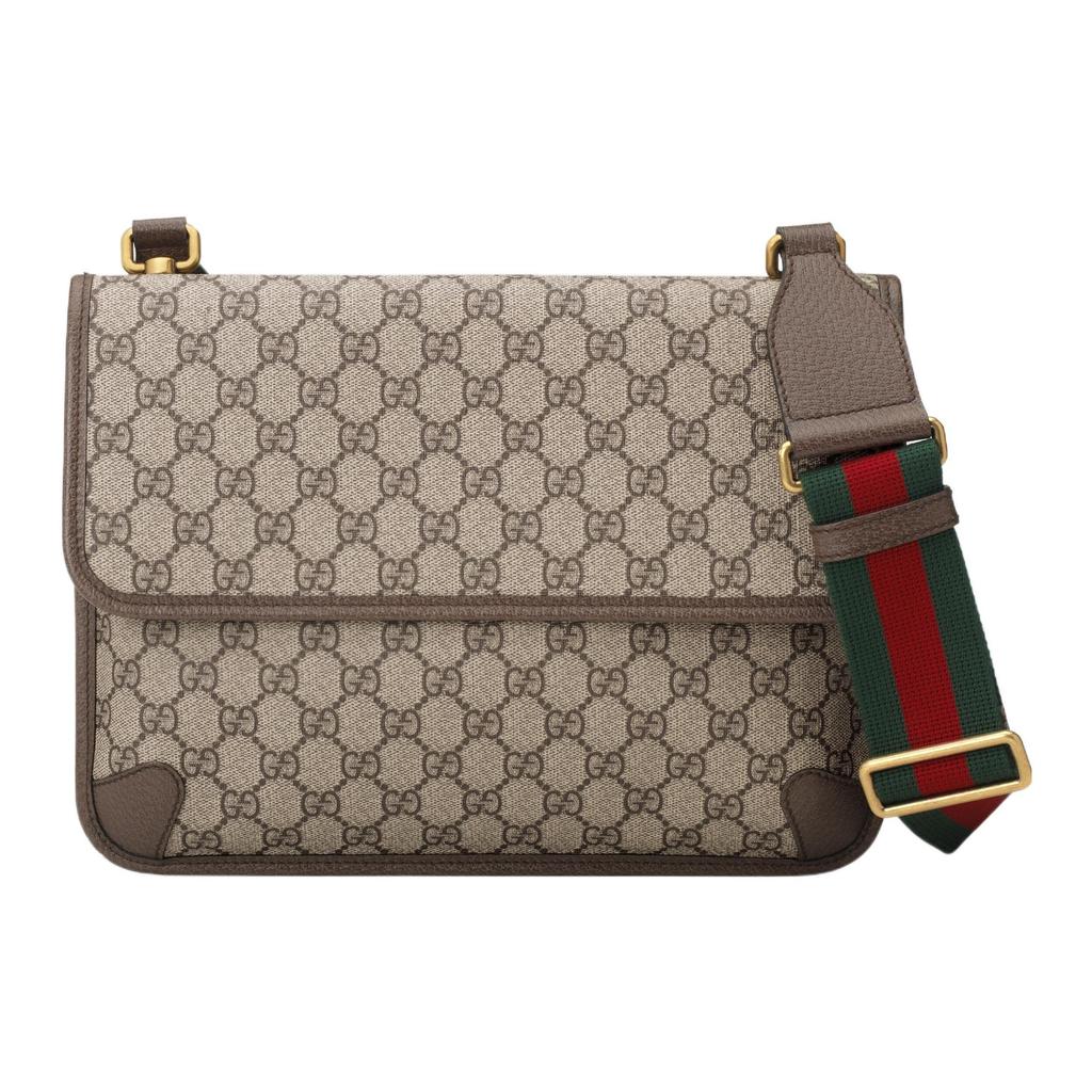 Gucci Серия Neo Vintage Логотип-монограмма Реверсивная сумка-мессенджер с головой тигра Унисекс Сумка через плечо Эбеново-коричневый 495654-9C2VT-8745