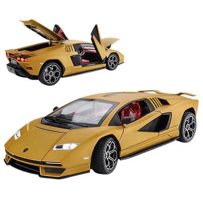 Моя машина 1:Металлическая литая модель автомобиля Lamborghini Countach LPI 800-4, масштаб 1:24, фигурка-реплика, желтая