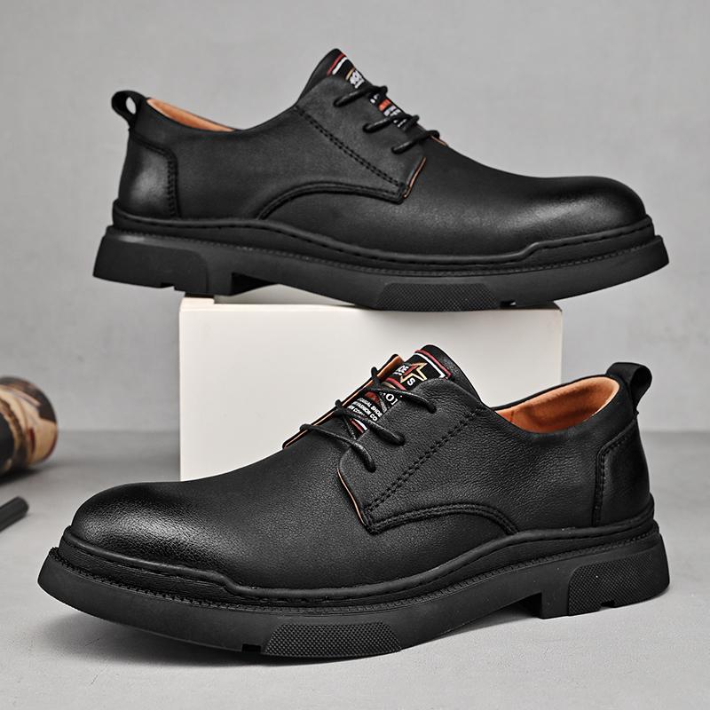 Классические удобные мужские туфли-оксфорды из кожи для отдыха на природе, мужская повседневная обувь, модная британская обувь на шнуровке, мужская модельная обувь, официальное платье