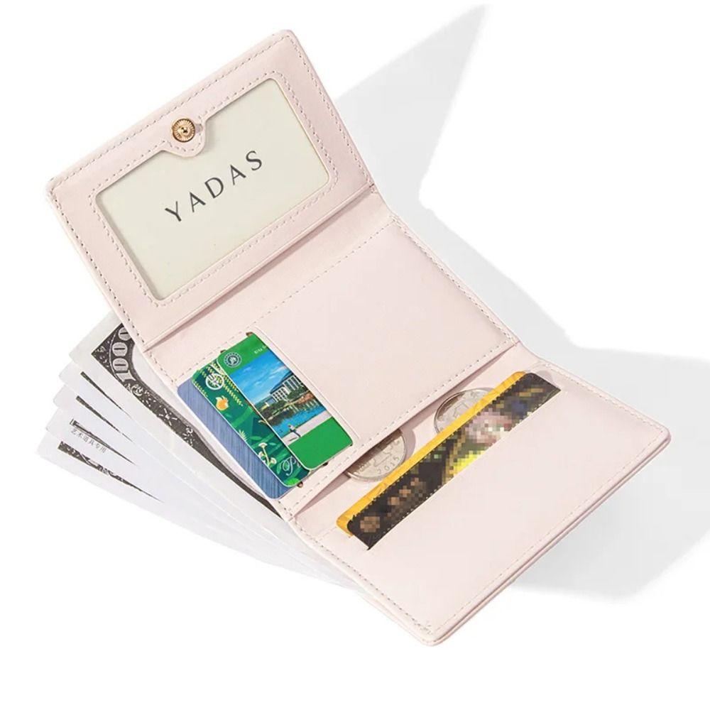 Кошелек для удостоверения личности для девочек с принтом котенка, женские сумки для денег из искусственной кожи, новый короткий милый маленький кошелек