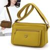 Medium Women's Bag New Solid Color Lightweight Nylon Cloth Bag Small Square Bag Middle-aged Niche One-shoulder Cross-body Bag for Women