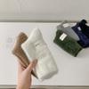 Solid Color Thick Fashion Trendy Middle Tube Hosiery Mink Velvet Man Socks Korean Style Socks