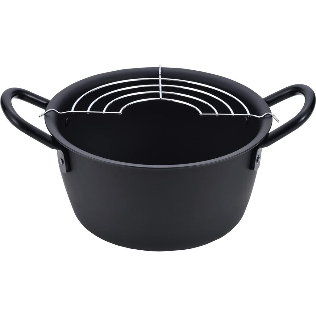 Wahei Freiz 18cm Deep Iron Tempura Induction Gas Deep Frying IH Made In Tsubame-Sanjo Pan, Compatible, Compatible, Pan, Tempura, Compatible, Gas,