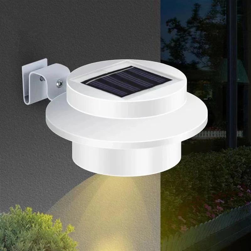 Outdoor Solar Gutter Lights 3 9 LEDs Fence Light Waterproof Security Lamps For Eaves Garden Landscape Pathway B Solar Lights