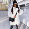 Women's Coat Winter Thickened Warm Faux Fur Coat Medium-length Lapel Women's Coat
