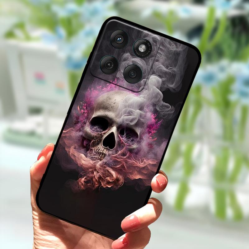 Мягкий чехол для Motorola Edge 60 Fusion Силиконовый ТПУ Черный чехол для телефона для Moto Edge60 Fusion 5G Модный Роскошный Ударопрочный Бампер