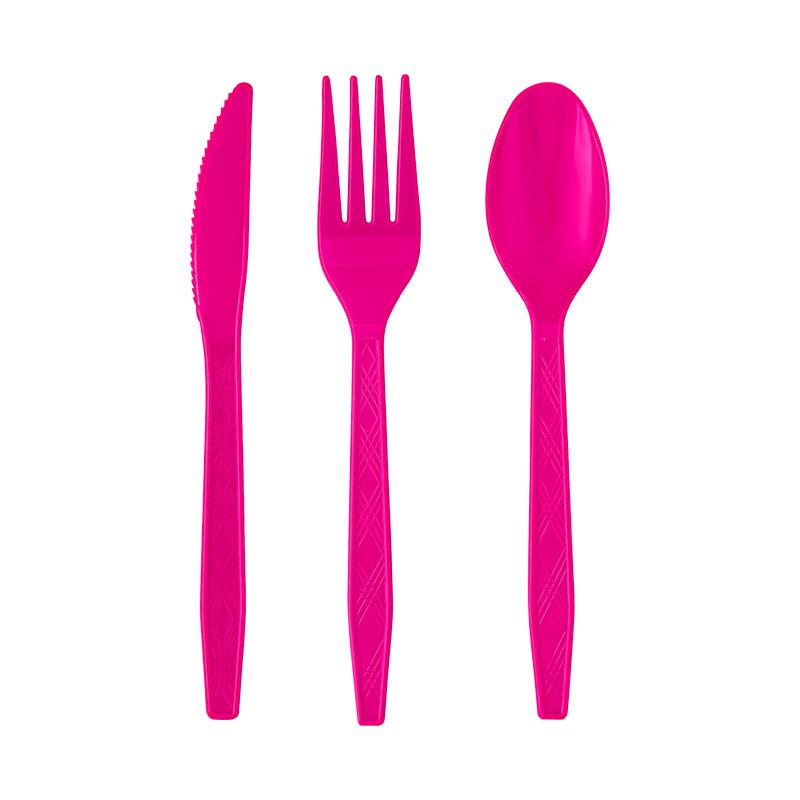 Rose Red Bronzing Paper Plate Set, Paper Cup, Paper Towel, Aluminum Film Tablecloth, Simple Design, Party Disposable Items