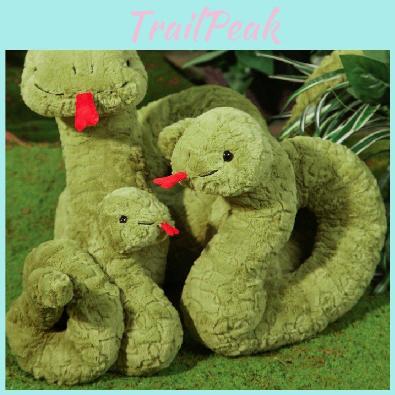 Adorable Stevie Snake Plush Toy Soft Green Comforting Cuddle Buddy