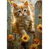 5d DIY Diamond Painting Cross Stitch Cute Animals Small Cats Flowers Diamond Embroidery Mosaic Full Round Drill Home Decor