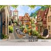 3d Photo Decorative Wall Mural Italian Town Street Scenery Living Room Bedroom Hotel Wallpaper