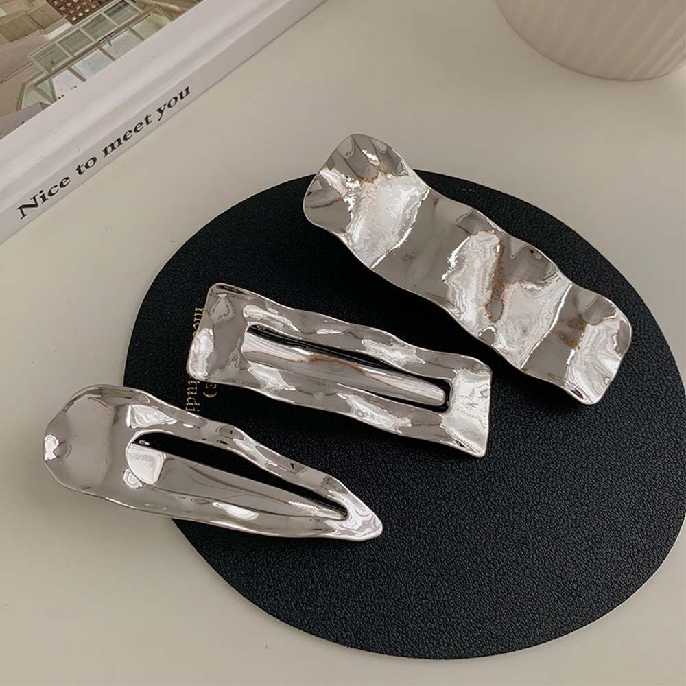 Irregular Drop Shaped Side Bangs Hair Clips Punk Hair Clips Fix Fringe Barrette Metal Hair Pins