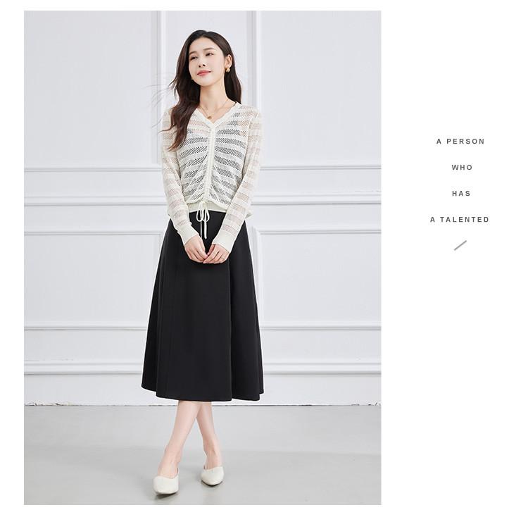 Hollow knit sweater for spring fashion, age reduction, casual, versatile women's top