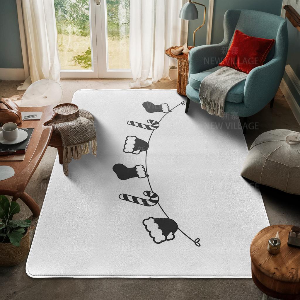 Ковер у входа в дом Домашний коврик у двери Гостиная Ванная Комната Ноги ванная комната Нескользящие коврики с водопоглощением для ванной Счастливого Рождества зима