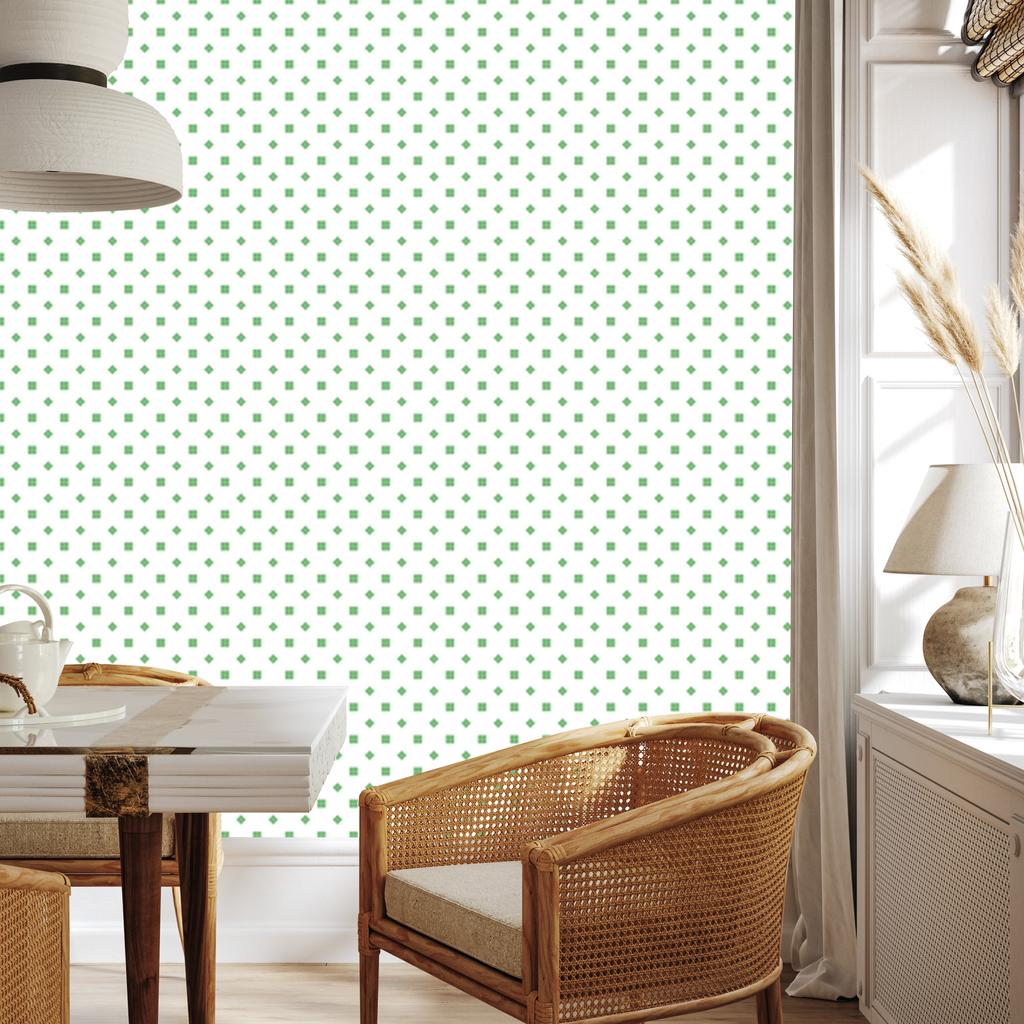 Dots Wallpaper, Fine Detail, White for Living Room and Bedroom 50x1000